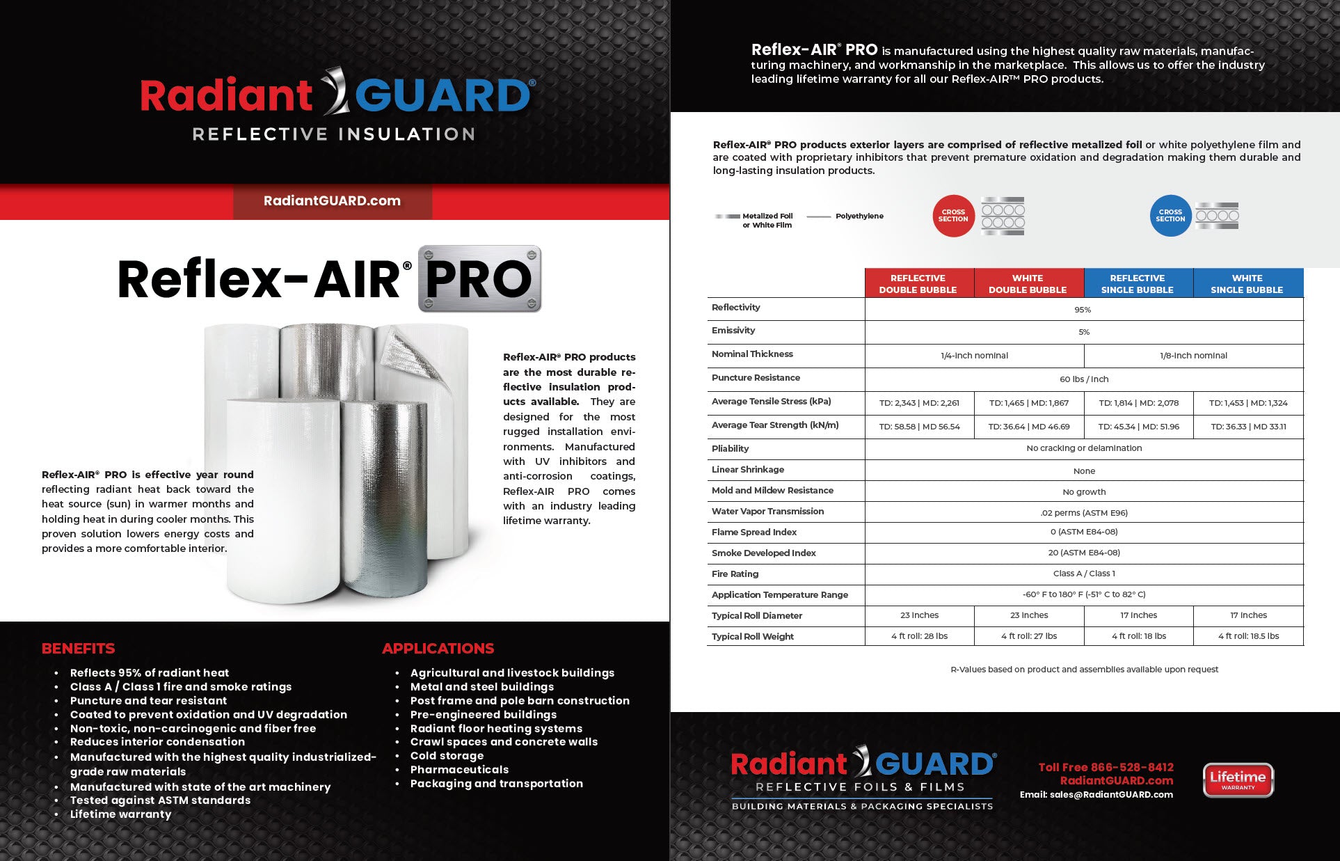 reflex-air pro datasheet